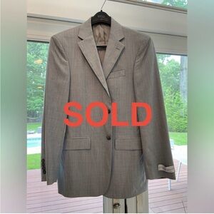 Geoffrey Beane Gray Jacket Blazer Sport Coat 38R